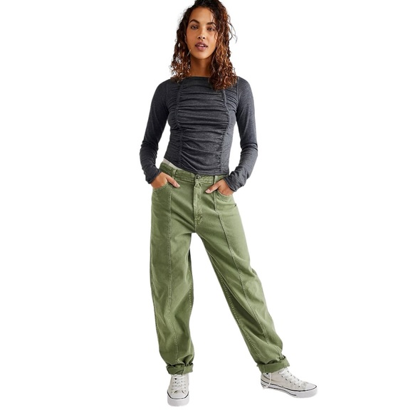 Mother High Waisted Seamed Curb Side Heel Pants 28 - Picture 1 of 14